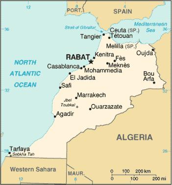 5.7 Morocco Morocco is a country in North Africa, having a long coastline on the Atlantic Ocean that reaches past the Strait of Gibraltar into the Mediterranean Sea.