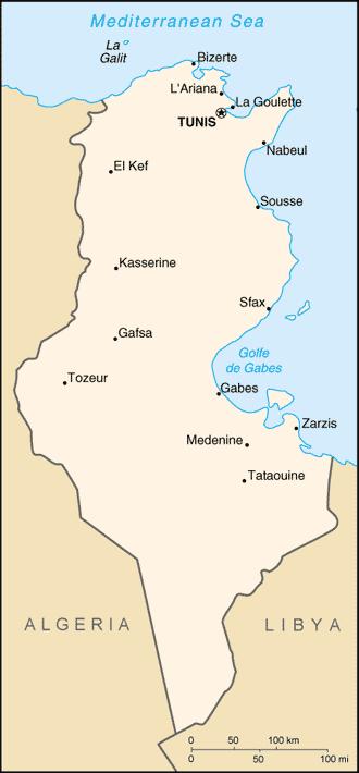 5.10 Tunisia Tunisia is geographically situated near the centre of the Mediterranean basin.