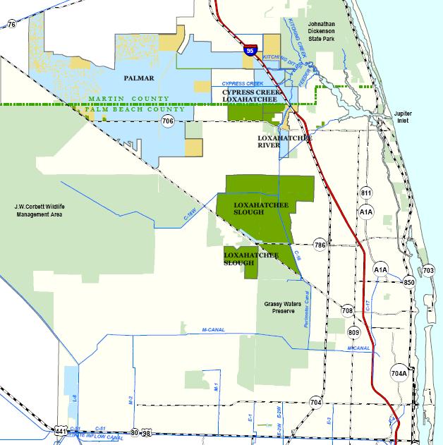 Replacement Features Loxahatchee River Watershed