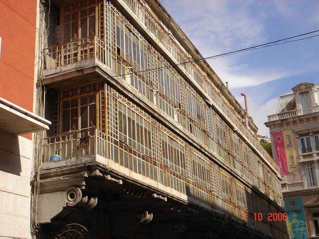 Old balconies filled