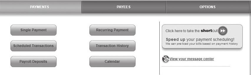 The Payments Tab is primarily where customers will view and