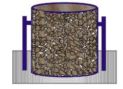 chosen unit weight of the coarse aggregate, the amount of fine aggregate required to fill the corresponding VCA is determined.
