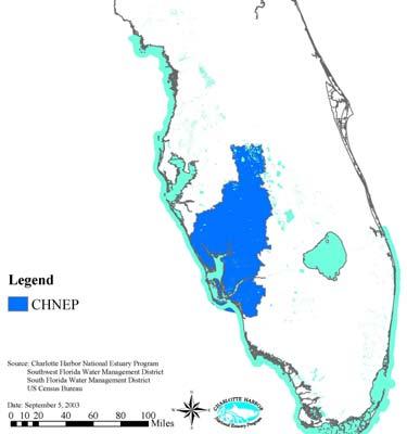 The CRCT represents Charlotte Harbor, Caloosahatchee, and Estero watershed basins in Southwest Florida within the Greater Everglades.