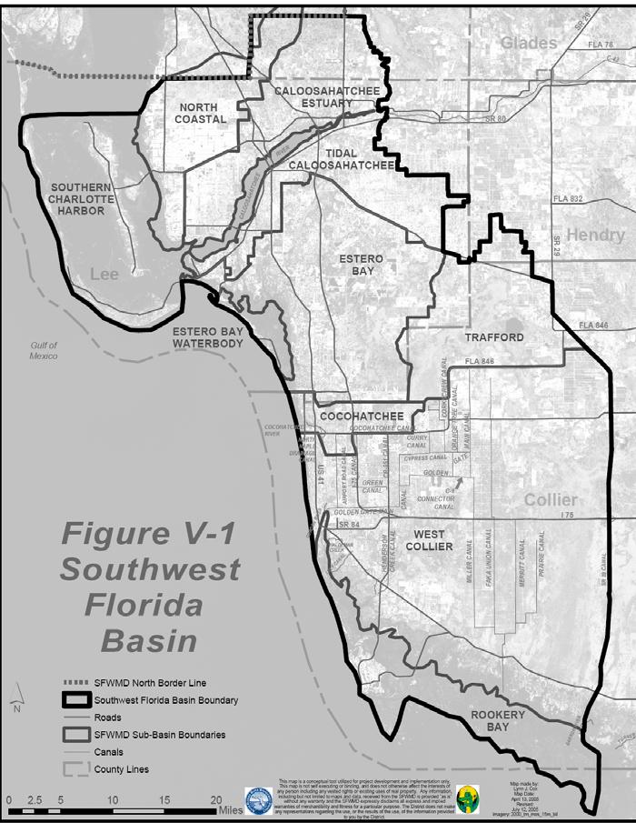 Figure 94: Southwest Florida Basin as Defined in 40E-41.423 FAC. Specific Authority: 373.044, 373.113, F.S. Law Implemented: 373.413, 373.416, F.S. New 40E-41.