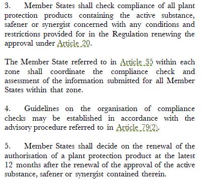 What Article 43 says: MSs must: Work zonally