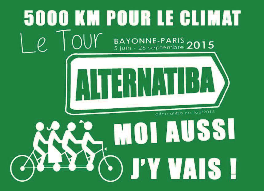 The Alternatiba Tour will depart from Bayonne on the 5th of June 2015, which is the World Environmental Day.
