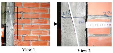 Separation of the tie-columns from the wall was observed in some cases when a toothed wall-to-column connection was absent, and there were no connecting ties between the tie-column and the wall.