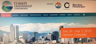 Climate Leadership Conference January 31 - February 2, 2018 Governor Hickenlooper and CDPHE s Martha Rudolph to speak on climate