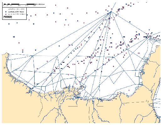 Figure 5. Spatial Distribution of Cruise Vessel Operations in the Gulf of Mexico Figure 6.