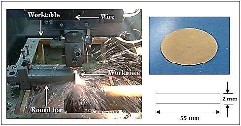 [N.G. Ghazey* et al., 4(1): October, 17] ISSN: 234-5197 Figure (2) Cutting a round bar into workpieces by WEDM process.
