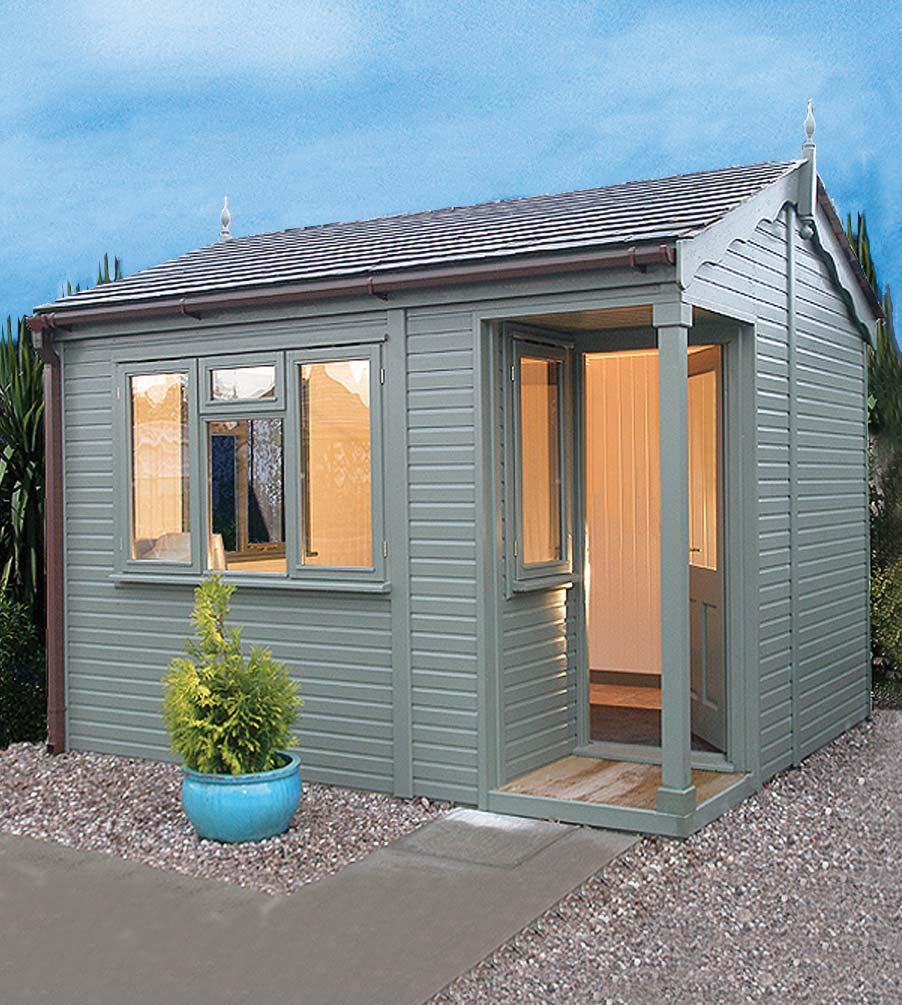 12 x 10 Hallow with apex roof the Hallow A versatile, diverse and multifunctional garden room.