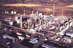 The natural gas processing plant in British Columbia, Canada Natural gas