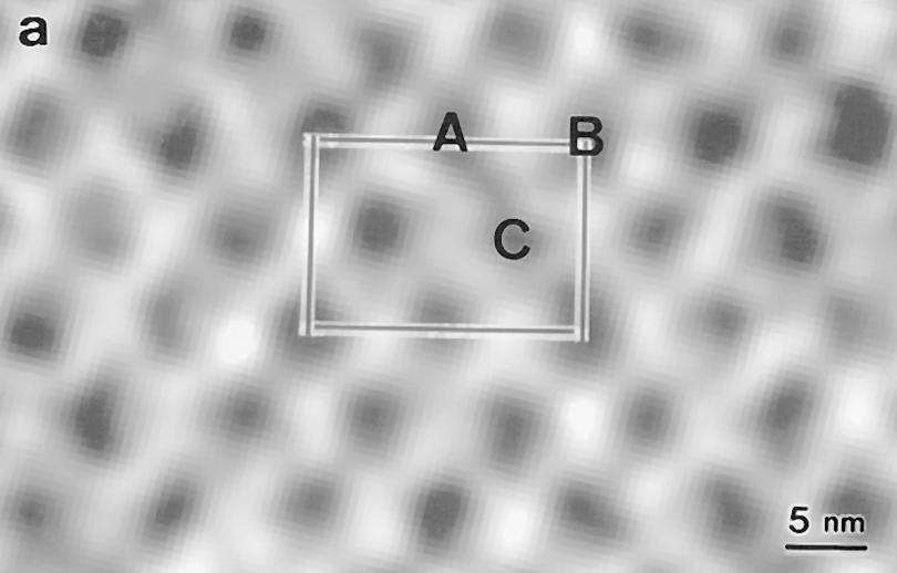 Superlattices of Nanocrystals 105 shown in Fig. 3a indicates there are some white spots in the image, corresponding to open channels formed by the thiolate molecules.