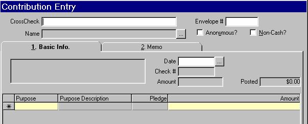 The Cross Check unit interfaces with Contributions, Bank Reconciliation, Accounts Receivable, Remittance, and Donors and Gifts.