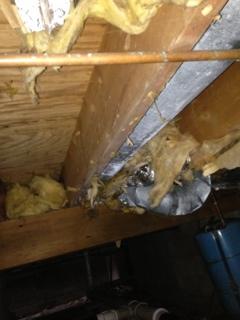 No insulation on ducts also.