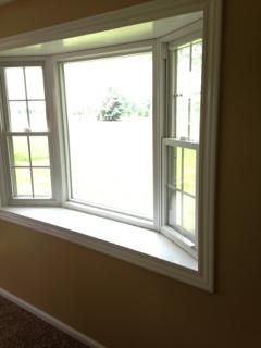 Interior frame bay window moisture