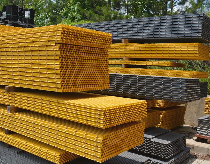 Pultruded Grating Combining corrosion resistance, long life, and a maintenance-free design, our pultruded grating is superior to conventional metals.