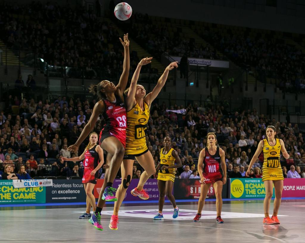 NETBALL ON THE RISE KEY FACTS AND FIGURES Fastest growing sport in Scotland & biggest sport for girls in school Nearly 2 million females playing in UK LIVE on Sky Sports UK wide reach (8 x English