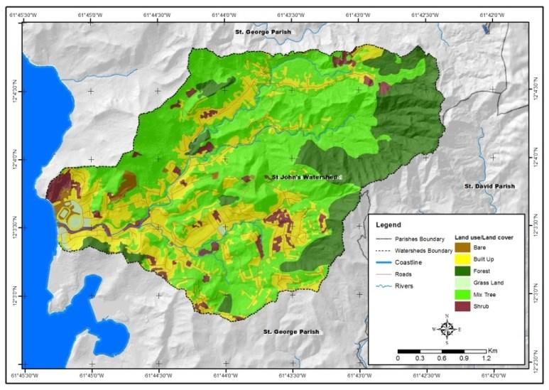 John s watershed has higher intensity of built-up areas (Figure 6). They cover 23,28% of total area.