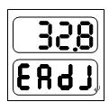 ) At this point, is displayed, which indicates it is in external temperature calibration mode.