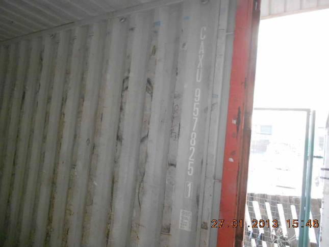 Condition of container(s): PASS: Dry and in good working condition, free from stains, bad odors, large dents or holes, suitable for loading the said cargo FAIL: Dirty, with stains, torn roof/side