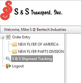 Tracking shipments can be done by clicking on