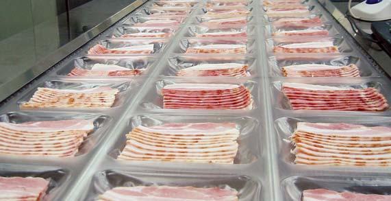 The bellies are then injected with a brine solution, after which they are left to cure for between one and five hours.
