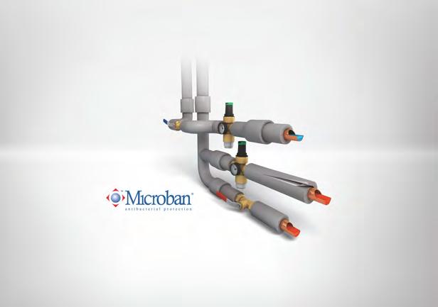 SH/ARMAFLEX ACTIVE MICROBAN ANTIMICROBIAL PROTECTION When microbes come in contact with the insulation surface, MICROBAN protection penetrates the cell wall of the microorganism, disabling its