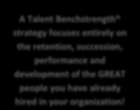A Talent Benchstrength Strategy What Is It and Why Do You Need It? You ve been bombarded with information about Talent Management in recent years.
