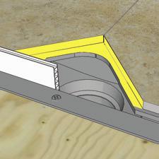 Ebbe Linear Drain Installation Guide 19 Install the cut tile into the drain access cover using a small amount of thinset or joint sealant.