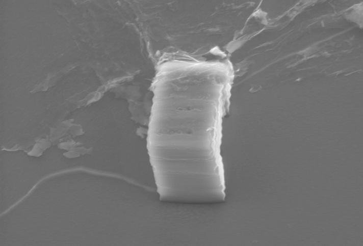 Figure 45 SEM image of a TiN particle in the single