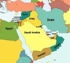MIDDLE EAST REGION: AN OVERVIEW The Middle East Region comprises of 15 countries, of which six form part of the Gulf Cooperation Council (GCC) and includes Bahrain (GCC), Egypt, Iran, Irak, Israel,