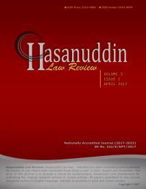 HasanuddinLawReview Volume 3 Issue 2, August 2017 P-ISSN: 2442-9880, E-ISSN: 2442-9899 Nationally Accredited Journal, Decree No. 32a/E/KPT/2017.