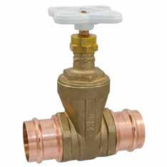 NIBCO Press System Lead-Free * Bronze Gate Valves Silicon Performance Bronze alloy screw-in bonnet non-rising stem conforms to MSS SP-139 solid wedge press ends leak detection NSF/ANSI-61-8