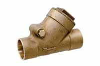 Lead-Free * Bronze Check Valves Silicon Performance Bronze alloy horizontal swing regrinding type Y-pattern renewable seat and disc conforms to MSS SP-139 NSF/ANSI-61-8 commercial hot 180 F (includes