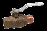 1/2 thru 2 Page 11, 12 T/S-580-80/66-LF Two-piece lead-free ball valve Conventional port, 600 PSI CWP Threaded or solder ends Sizes 1-1/4 thru 3 Page 13, 14 T/S-585-80/66-LF-HC Two-piece lead-free
