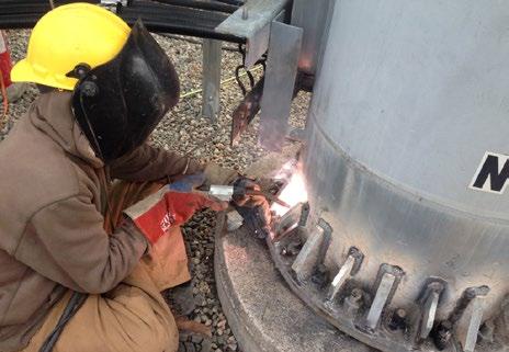 make sure that the welder is qualified to perform the welds with the process being utilized and in the position and progression required.