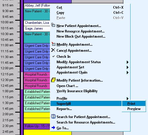 Single Patient All Patients for current schedule view OR Considerations: Printing profiles for all patients on a schedule may not