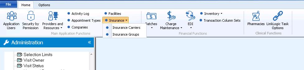 Insurance Carriers While most databases installed will have insurance carriers preloaded, it is still sometimes necessary to add insurance carriers to the database.