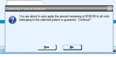 Next, we ll select the Auto Apply button. Using this feature means that you do not have to enter Transaction Distribution simply to post a payment.