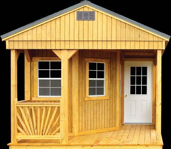 porch*, two posts, and three 2x3 windows. The Utility Style Playhouse Package will include 8 ft. walls.