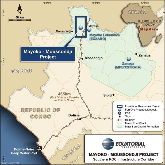 ABOUT EQUATORIAL RESOURCES Equatorial Resources Limited (ASX:EQX), is focused on the exploration and development of two 100% owned potentially large-scale iron ore projects located in the politically