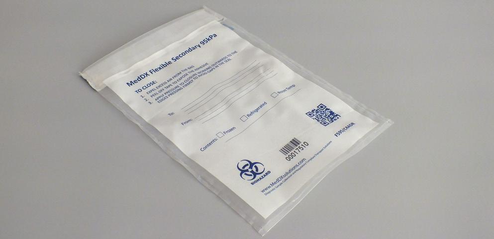 Flexible Secondary 95kPa Pouches The Flexible Secondary Pouches are the ideal solution for transporting sample containers where the pressure resistance is either unknown or not certified to be 95kPa