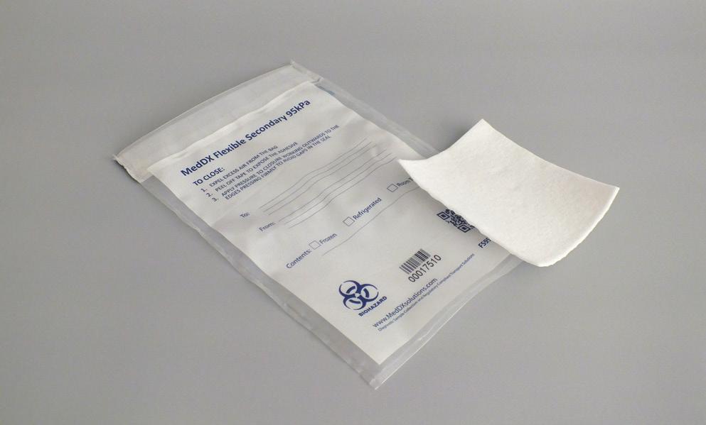 In this way the pouches can be used to meet the UN3373 regulations P650 packaging instruction for transport of category B biological samples by road. The IATA pouches must be used for air transport.