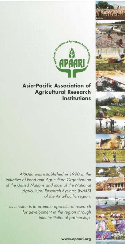 APAARI MISSION To promote agricultural research for development