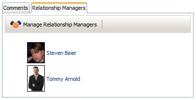 H. Managing Relationship Managers Relationship Managers must have the permission AddRemoveRelationshipManager, see page 7, assigned to them to be able to edit who and who is not a Relationship