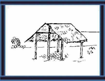 Small-scale dairy farming manual - Vol. 3 - pp. 141-158 35 Make a roof. This is bamboo with a "cadjan" covering.