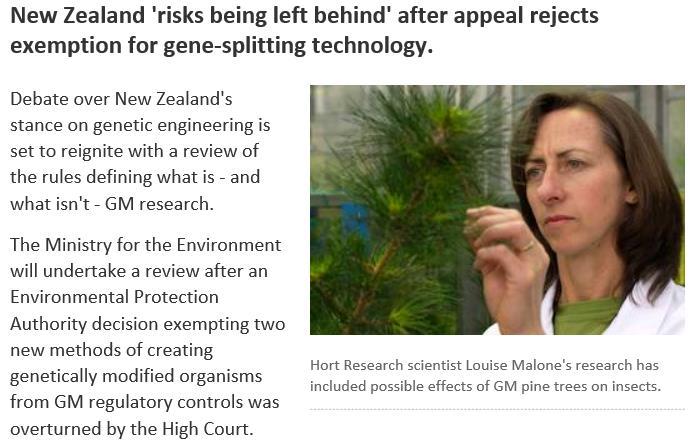 A ruling by New Zealand's Environmental Protection Authority that would