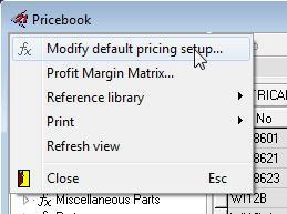 Default Pricing- If the majority of your tasks will use the same labor rates, part and miscellaneous item markups, as well as surcharges and other additional charges, you can set up default pricing