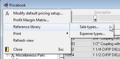 The Expense or Sale Type window will open. 4. Press Ctrl+Enter to edit the list. You can also right-click on the list and select Modify Mode. 5.